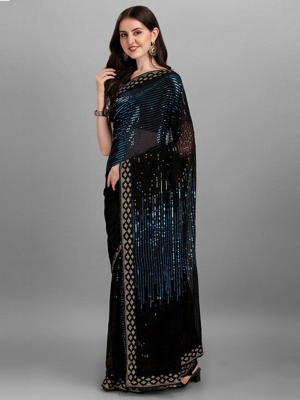 Pyramid 01 Trending Stylish Fancy Wear Georgette Saree Collection